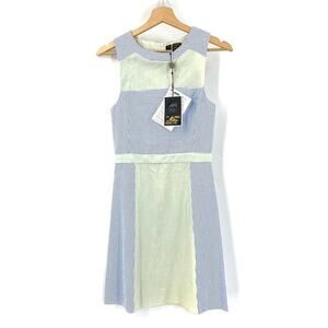 Le Mont St Michel Colorblock Striped Sleeveless Dress Sz 34/XS